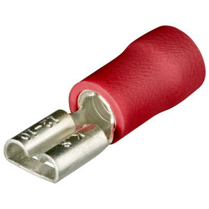 Terminales Planos Aislados Hembra, 100 Unidades Cada Uno, Rojos, 6.3x0.8mm, Para Conexión de Cables - Product Image 1