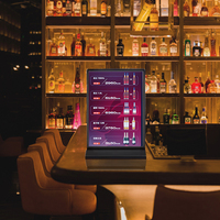 A4 table utilisant boîte à lumière boutique menu conseil double affiche led signe publicité boîte à lumière led menu