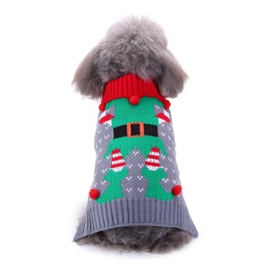 小型犬用のかわいいエコフレンドリーなクリスマス・花柄・ハロウィン・ニットセーター・無地のバレンタインデー用ペットジャンパー - Product Image 2