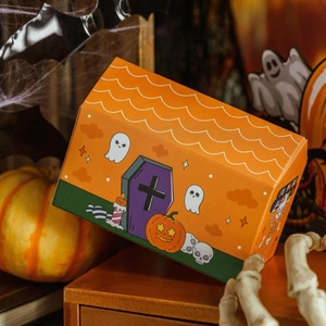 Halloween <b>party</b> decoration supplies fashion pumpkin black cat pattern <b>box</b>, customizable according to needs - Product Image 4