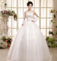 NDC10050 Nouvelle robe de mariée version coréenne, épaules dénudées, robe de mariée slim, grande taille, dentelle de mariée, bretelles