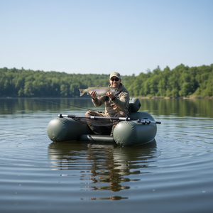 Mini <span class=keywords><strong>Bote</strong></span> Inflable de PVC para Pesca, Listo para Navegar, <span class=keywords><strong>Bote</strong></span> Individual Tipo Belly Boat - Product Image 4