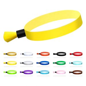 สายรัดข้อมือโพลีเอสเตอร์แบบใช้แล้วทิ้ง สีพื้น ไม่มีโลโก้ สำหรับงานอีเว้นท์ - Product Image 4
