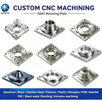 Plaque de montage EOAT sur mesure pour usinage CNC, en aluminium non standard et acier inoxydable 303, pièce de base de connexion pour effector final robotique