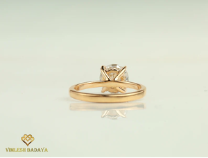 Elegante Anillo de Compromiso con Diamante de Laboratorio de 2 Quilates, Certificado E F VS, con Halo Oculto, Joyería para Propuesta de Matrimonio - Product Image 5