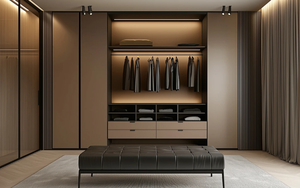 Clóset Moderno Premium Personalizado, Vestidor Independiente de Lujo con Separación de Vidrio, Iluminación LED, para Dormitorio, Apartamento, Villa, Hogar - Product Image 3