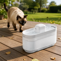 Fontaine à eau intelligente pour animaux de compagnie, batterie, double filtration, double bec verseur, activation par capteur multi-animaux, distribution automatique