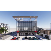 Services de conception architecturale de gymnases modernes pour centres de fitness avec zones d'entraînement fonctionnelles et espaces de formation