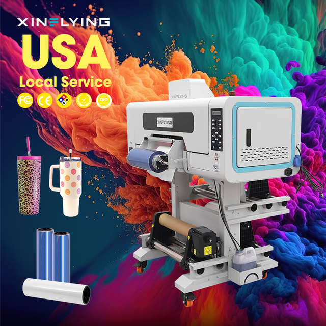 USA Local After-sale Service Uv Dtf Printer 30cm Printing Uv Sticker Printer Machine with 3pcs I1600 Heads