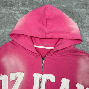 Sun Faded Streetwear Sudaderas con cremallera de gran tamaño de alta calidad Essentials Bordado Sudadera con capucha Diseñador Acid Wash Zip up Hoodie Hombres - Product Image 3