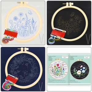Trẻ Em Tự Làm Thêu Bộ Dụng Cụ Thủ Công Tự Làm <span class=keywords><strong>Cross</strong></span> <span class=keywords><strong>Stitch</strong></span> Bộ Dụng Cụ Bao Gồm 3 Thêu Vải Với Hoa Mô Hình Cho Người Mới Bắt Đầu - Product Image 6