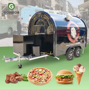 Remolque de Comida con Doble Eje, Certificado DOT, Estilo Vintage, para Venta de Smoothies, Bebidas, Cócteles, Pizza - Product Image 1