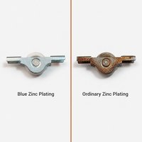 Poulie de fenêtre coulissante en zinc bleu plaqué, boîtier de 50 mm, roue en nylon silencieuse résistante à l'usure pour fenêtre coulissante en uPVC ou en aluminium