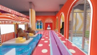 HELLO CAT Équipement de terrain de jeu intérieur interactif pour enfants, en ABS écologique, pour salles de jeux commerciales, maternelles et centres de jeux pour enfants
