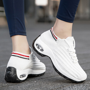 Zapatos Deportivos para Mujer, Ligeros, Resistentes a Impactos, Cómodos, Transpirables, con Parte Superior de Textil, Forro de Malla, Diseño Slip-On, Entresuela de PU, para Caminar - Product Image 1
