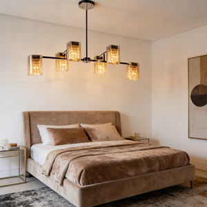 Lustre linéaire carré de style simple E26 pour salle à manger, cuisine, bar - Product Image 2