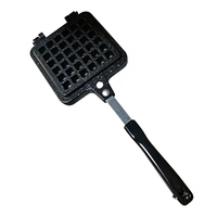 Gaufrier antiadhésif 30 x 14,5 cm, gaufrier avec poignée résistante à la chaleur, pour gaufres belges, grille-pain à sandwichs, petit-déjeuner