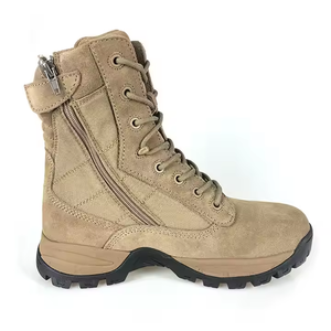 Bottes de désert DFS8 personnalisées en daim de vache vert gris et marron désert - Product Image 2