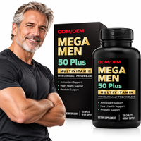 Comprimés multivitaminés pour hommes 50+ OEM ODM, vitamines, antioxydants, soutien de la santé cardiaque et de la prostate, complément nutritionnel quotidien, vente en gros