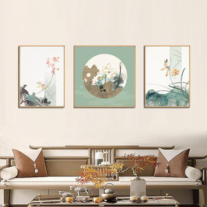 Noyau de <span class=keywords><strong>peinture</strong></span> sur soie traditionnelle, processus de feuille d'or, <span class=keywords><strong>peinture</strong></span> décorative de cadre en bois massif pour la <span class=keywords><strong>peinture</strong></span> de <span class=keywords><strong>triptyque</strong></span> de maison et de bureau - Product Image 1