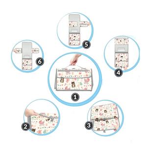 Pemasok emas tas popok Stroller Organizer, harga grosir kustom popok kartun <span class=keywords><strong>Caddy</strong></span>, alas ganti portabel bayi - Product Image 2