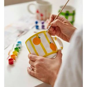 Ensemble de peinture pour tasse en céramique blanche pour peinture de bricolage, <span class=keywords><strong>kit</strong></span> complet de peinture en céramique avec fournitures d'art - Product Image 2