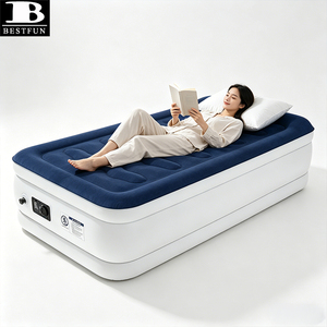 Materasso Gonfiabile Singolo di Lusso con Pompa Elettrica Integrata, Letto Gonfiabile Rialzato Floccato per Ospiti e Uso Domestico - Product Image 3