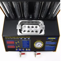 AUTOOL CT200 110V/220V 70W Nettoyeur de buses d'injecteurs de carburant pour voiture, testeur d'injecteurs, machine de nettoyage ultrasonique pour injecteurs 6 cylindres