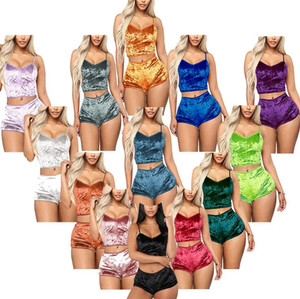 Pyjama en velours pour <span class=keywords><strong>femme</strong></span>, <span class=keywords><strong>ensemble</strong></span> de Lingerie, vêtements de nuit, printemps-été 2023 - Product Image 2