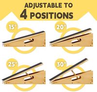 Planche inclinée pliable en bois pour usage quotidien, design moderne, réglable, pour étirements des mollets à domicile et yoga