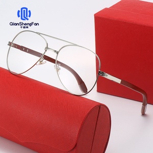 Nouvelles lunettes de soleil à monture en bois, style européen et américain, double pont, pour conduite, protection UV400 - Product Image 4