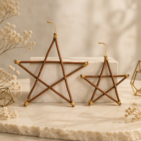 Étoiles en bois à cinq branches en gros pour décorations de Thanksgiving et de la Fête des Récoltes, idéales pour les festivals et les cadeaux d'anniversaire