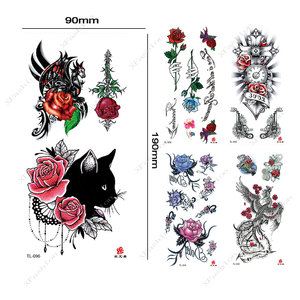 Vente chaude Non Toxique À La Mode Étanche Tatouage Autocollant Fleur <span class=keywords><strong>Papillon</strong></span> Tatouage Temporaire Autocollant pour les Femmes - Product Image 2