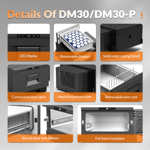Cho Dm30 <span class=keywords><strong>C</strong></span>ông Suất Nhỏ Nhôm Tủ Đông AC DC Máy Nén Cooler Box LED Hiển Thị <span class=keywords><strong>C</strong></span>ó Thể Tháo Rời Ngăn Kéo Mạnh Mẽ Xe Tải Tủ Lạnh Xe - Product Image 5