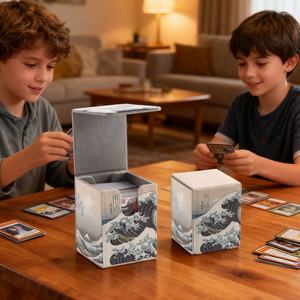 OEM ODM Langlebige Luxuriöse Maßgefertigte Tragbare Umweltfreundliche PU-Leder Commander Deck Box <span class=keywords><strong>Tarot</strong></span> Yugioh TCG - Product Image 6