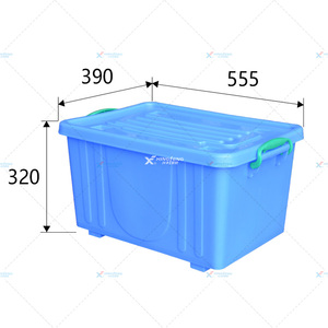Boîte de roulement en <span class=keywords><strong>plastique</strong></span> à roues pour un transport efficace en usine QF38 # Size555 * 390*310mm - Product Image 1