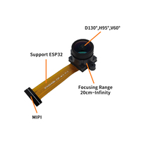 Harga Pabrik 2MP DVP 24PIN OV2640 ESP 32 Cam Lensa Sudut Lebar 130 Derajat Modul Kamera ESP32 untuk Robot Dapur