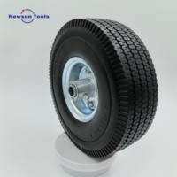 Roue pleine en mousse PU anti-crevaison de 10 pouces (3.50-4) de haute qualité pour chariot de jardin, chariot à main, chariot à roulettes, brouette - Vente en gros NS Chine
