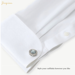 <span class=keywords><strong>Camicia</strong></span> da <span class=keywords><strong>uomo</strong></span> elegante con colletto a farfalla, 80% cotone, per matrimonio, sposo, con pieghe frontali e polsini alla francese per papillon - Product Image 4