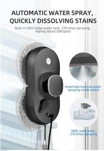 Robot de nettoyage de vitres électrique automatique, double pulvérisation d'eau, télécommande pour application, 3 modes, navigation intelligente pour hôtel - Product Image 2