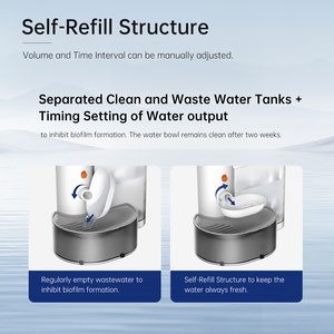 tidak diperlukan Filter air Pet 3L otomatis menuang isi ulang reirculate Filtring minum Fountain nirkabel untuk kucing anjing - Product Image 2