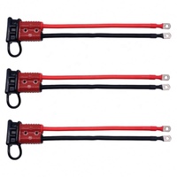 Rangkaian Kabel Baterai Tembaga 175A, Kabel Harness 2 AWG, Rangkaian Kabel Konektor Daya Forklift dengan Terminal Ring