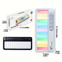 Kids Electronic Piano Keyboard Toy Light Touch Screen Interactive Educational Plastic 5 Instruments 13 Melodies 3 AAA Battery