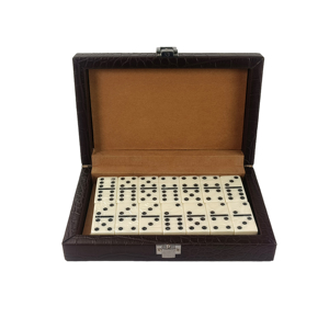 Juego de dominó de caja de piel de cocodrilo personalizado para estilo de torneo de lujo - Product Image 2