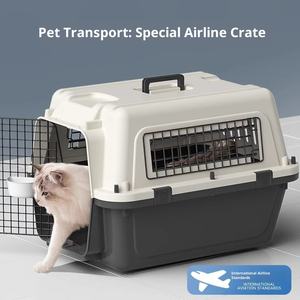 Transportadora de Mascotas para Viajes en Avión, Jaula de Plástico Portátil Grande, Aprobada por Aerolíneas, para Perros y Gatos, en Venta - Product Image 5