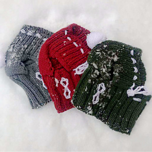 Articles pour animaux de compagnie, vêtements pour chiens, chapeaux chauds pour bouledogues français pour l'automne et l'hiver, accessoires pour animaux de compagnie en tricot mignons, vente en gros - Product Image 4