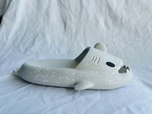 H008 Pantofole a Forma di Squalo Grigio Chiaro con Suola in EVA Spessore 35MM per Tutte le Stagioni, da Casa, Taglie Donna 36 37 38 39 - Product Image 5