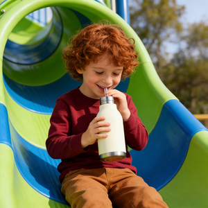 Botella de <span class=keywords><strong>Agua</strong></span> de Acero Inoxidable de Doble Pared y 350 ml con Cabeza de Animal Suave para Niños y Adolescentes, Dos Formas de <span class=keywords><strong>Beber</strong></span> - Product Image 6