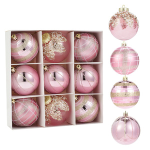 Juego de Adornos Navideños de Bolas de Navidad Vintage de Lujo con Purpurina, 80 mm/3.15 Pulgadas, Adornos Colgantes para Árbol de Navidad, Decoración Navideña - Product Image 5