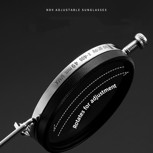 High-End Rotating Aluminum Magnesium Alloy Round Steampunk Polarized Sunglasses 9 Gears ND Filter Adjustable Dimming Sunglasses - Product Image 4